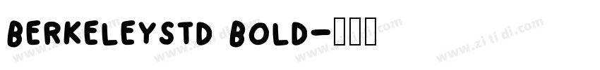 berkeleystd bold字体转换